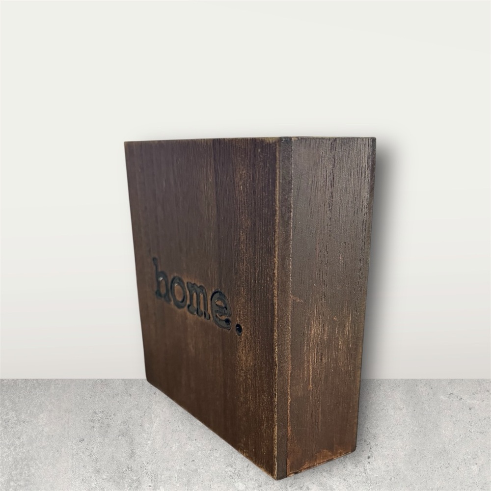 Brown Wooden Home Accent Block